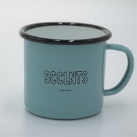 Pasiora Emaille-Tasse mit Sukkulenten-Motiv